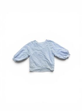 Unsubscribed Women's French Terry  Blue Crewneck Puffed Sleeve Sweatshirt XS